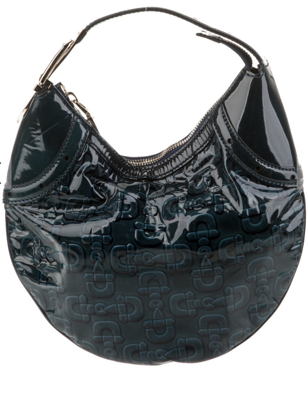 Gucci patent leather blue horsebit glam